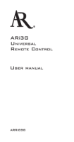 Acoustic Research ARI-3G - Owners Manual